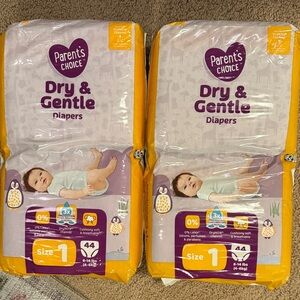Parent's Choice Dry & Gentle Diapers Size 1